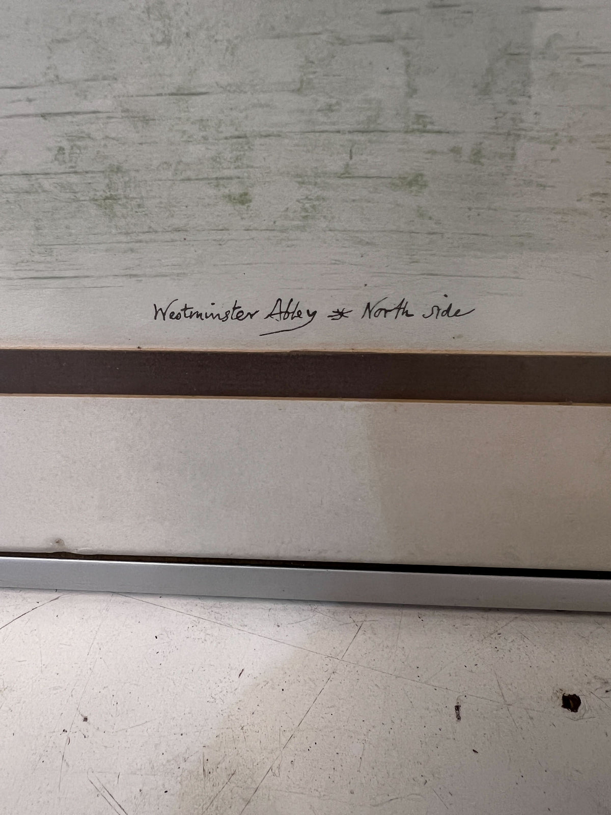 Framed Vintage Cathedral Art Print – Turquoise & Green - 2ndhandwarehouse.com