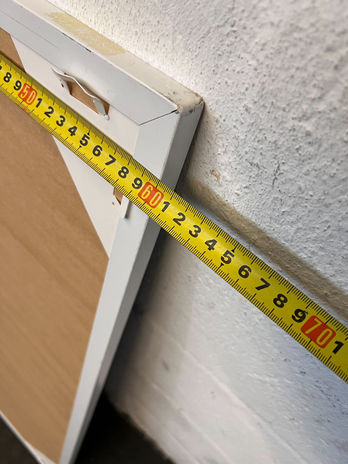 Bright Blue Fabric Pinboard with White Frame 90 x 60cm - PRICE DROP