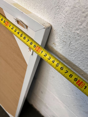 Bright Blue Fabric Pinboard with White Frame 90 x 60cm - PRICE DROP