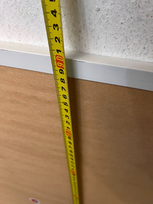 Bright Blue Fabric Pinboard with White Frame 90 x 60cm - PRICE DROP