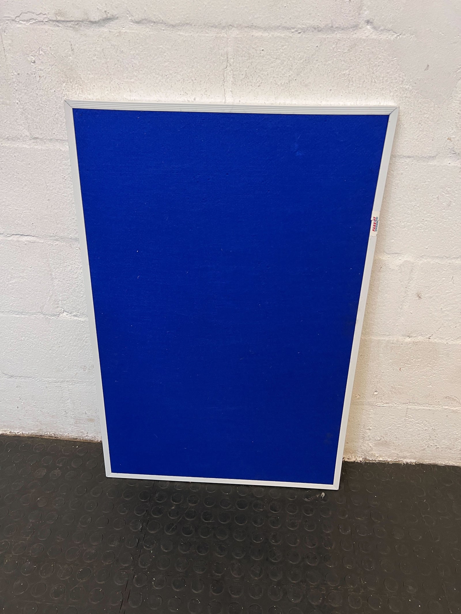 Bright Blue Fabric Pinboard with White Frame 90 x 60cm - PRICE DROP