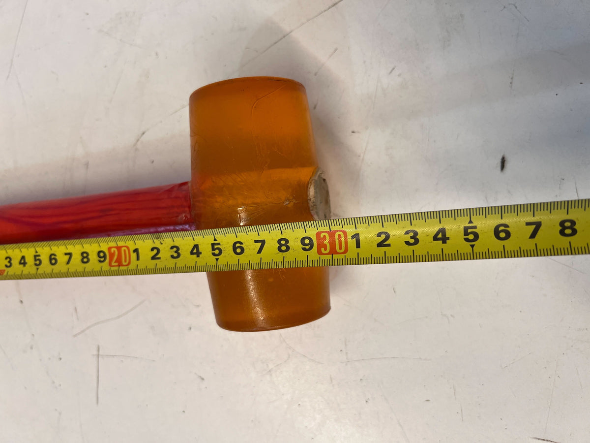 Vintage Orange Rubber Mallet with Red Handle – Minor Damage