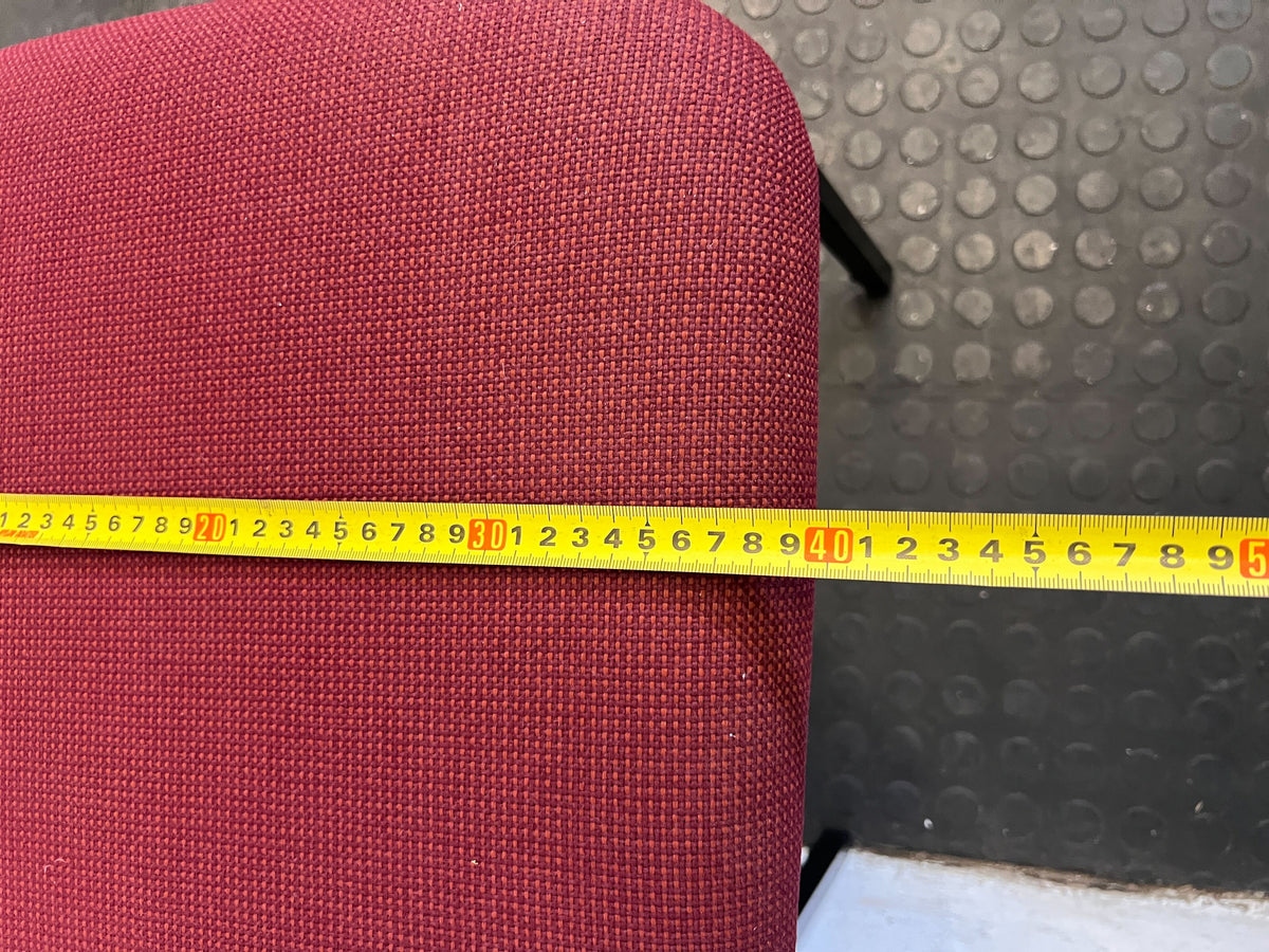 Sturdy Red Visitors Chair with Metal Frame