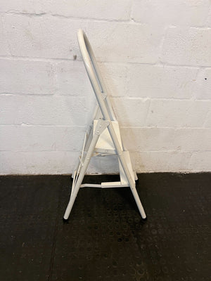 Sturdy White Foldable Step Ladder
