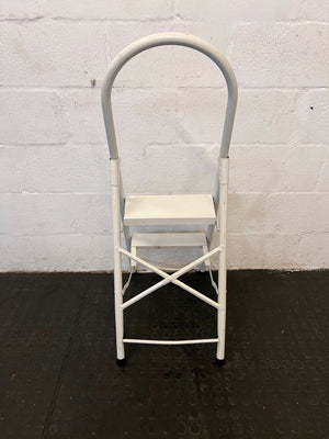 Sturdy White Foldable Step Ladder