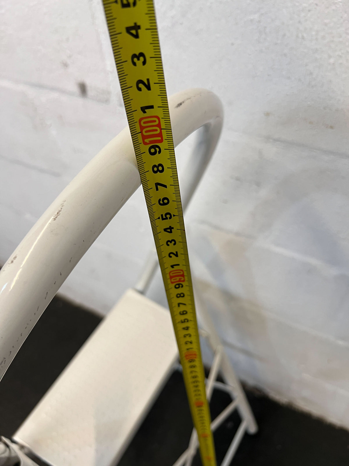 Sturdy White Foldable Step Ladder