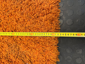 Vibrant Orange and Beige Contemporary Area Rug - PRICE DROP