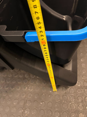 Compact Black Cleaning Trolley with Red Trim – Slight Scratch Marks