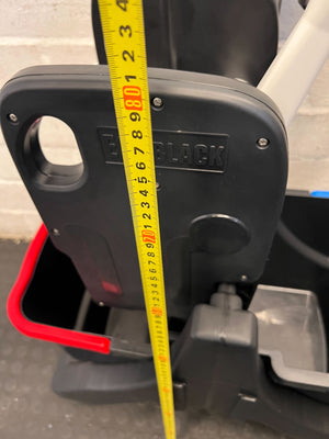 Compact Black Cleaning Trolley with Red Trim – Slight Scratch Marks