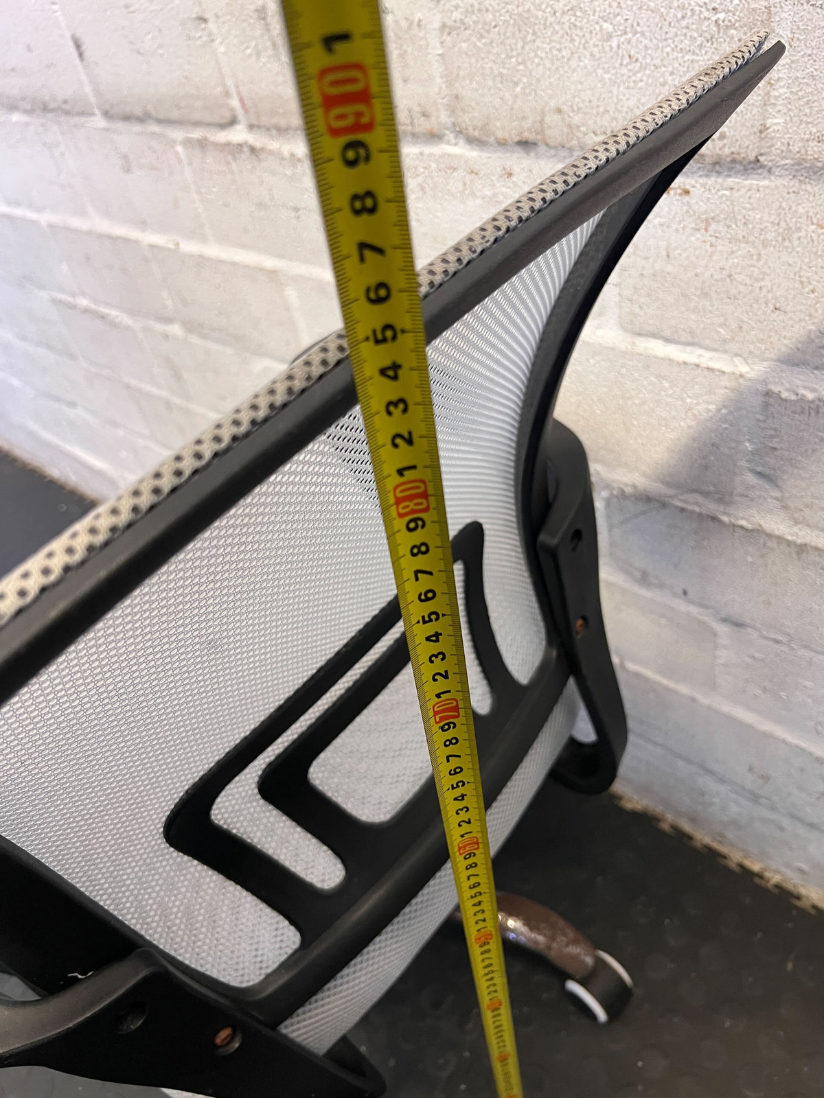 Comfortable Gray Mesh Office Chair with Minor Wear