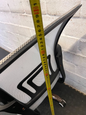 Comfortable Gray Mesh Office Chair with Minor Wear