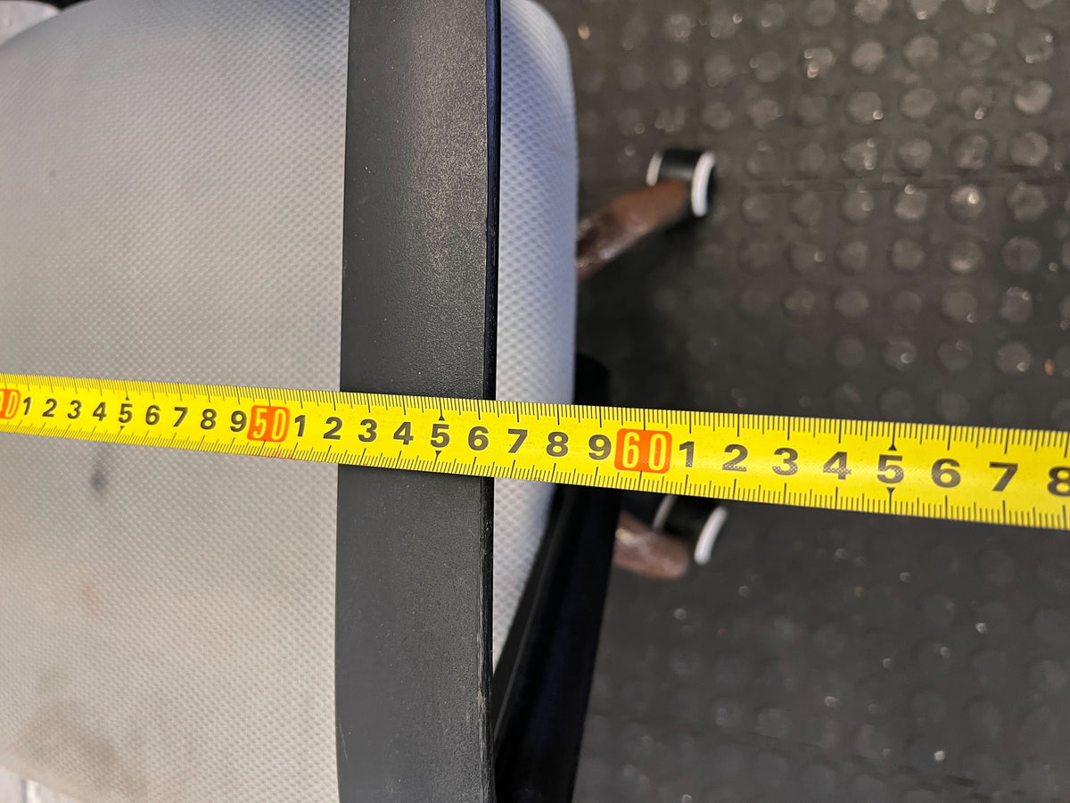 Comfortable Gray Mesh Office Chair with Minor Wear