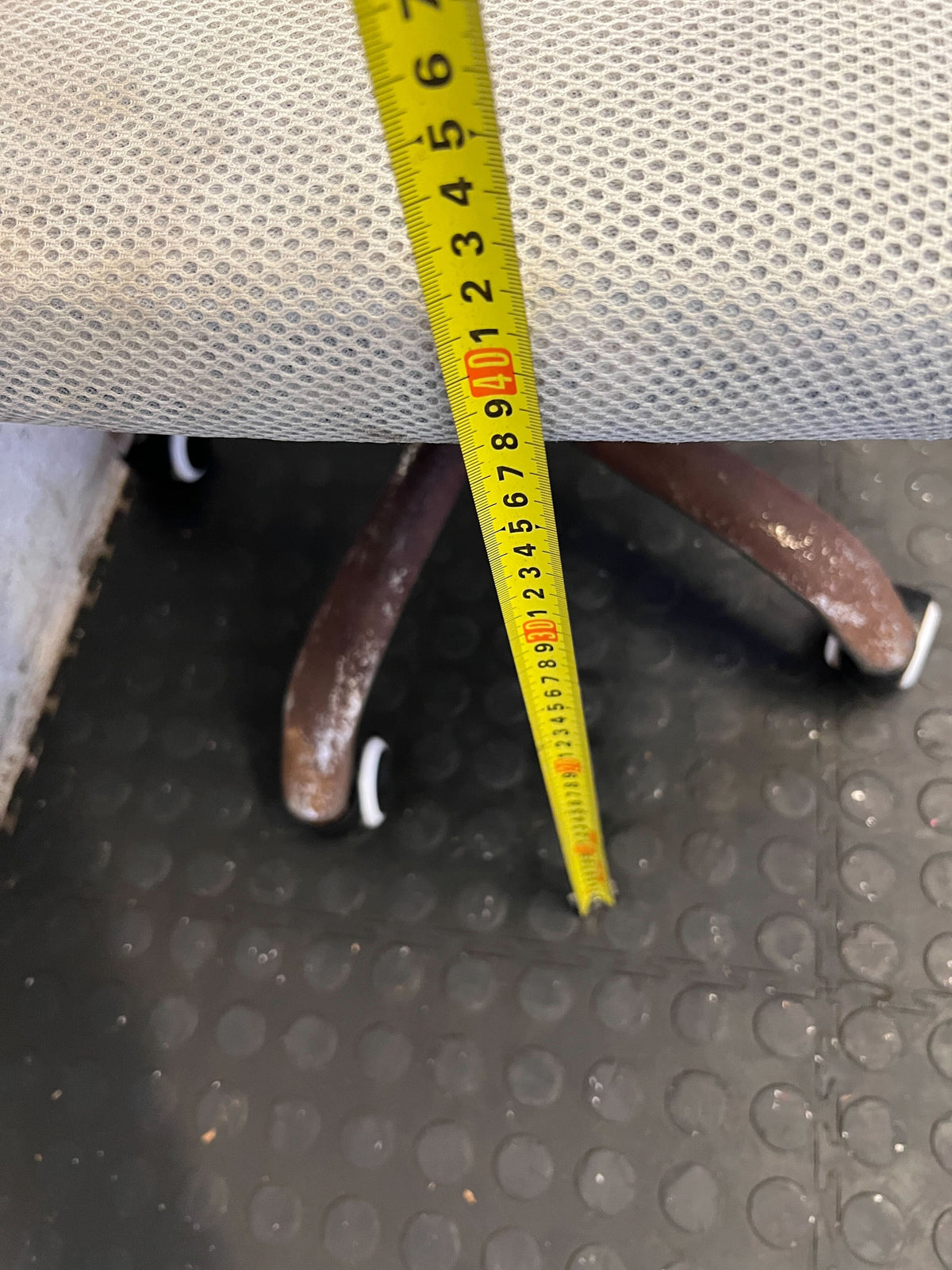 Comfortable Gray Mesh Office Chair with Minor Wear