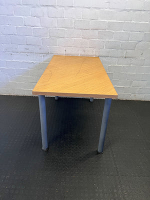Stylish Oak-Effect Dining Table with Metal Legs - Minor Scratch - PRICE DROP