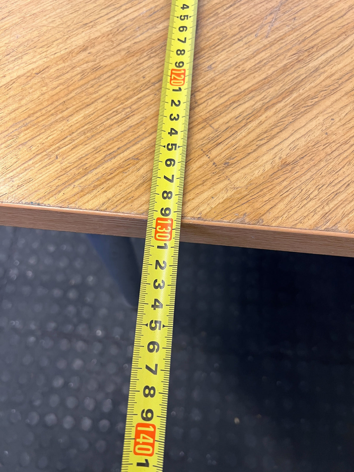 Stylish Oak-Effect Dining Table with Metal Legs - Minor Scratch - PRICE DROP