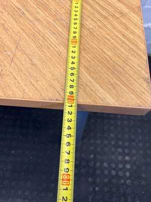 Stylish Oak-Effect Dining Table with Metal Legs - Minor Scratch - PRICE DROP