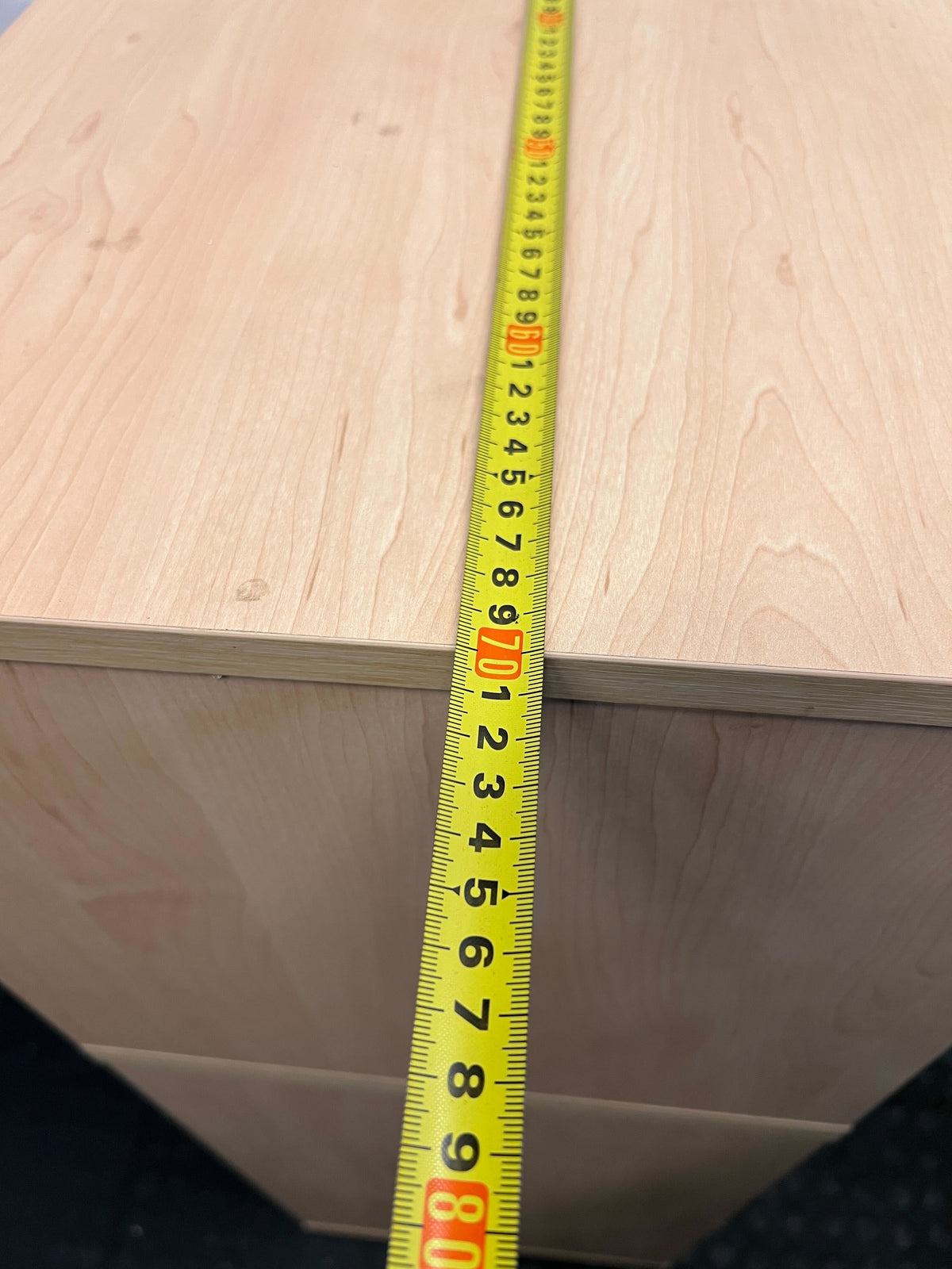 Sturdy Light Wood 3-Shelf Storage Unit with Cabinet - Great Condition