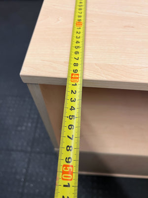 Sturdy Light Wood 3-Shelf Storage Unit with Cabinet - Great Condition