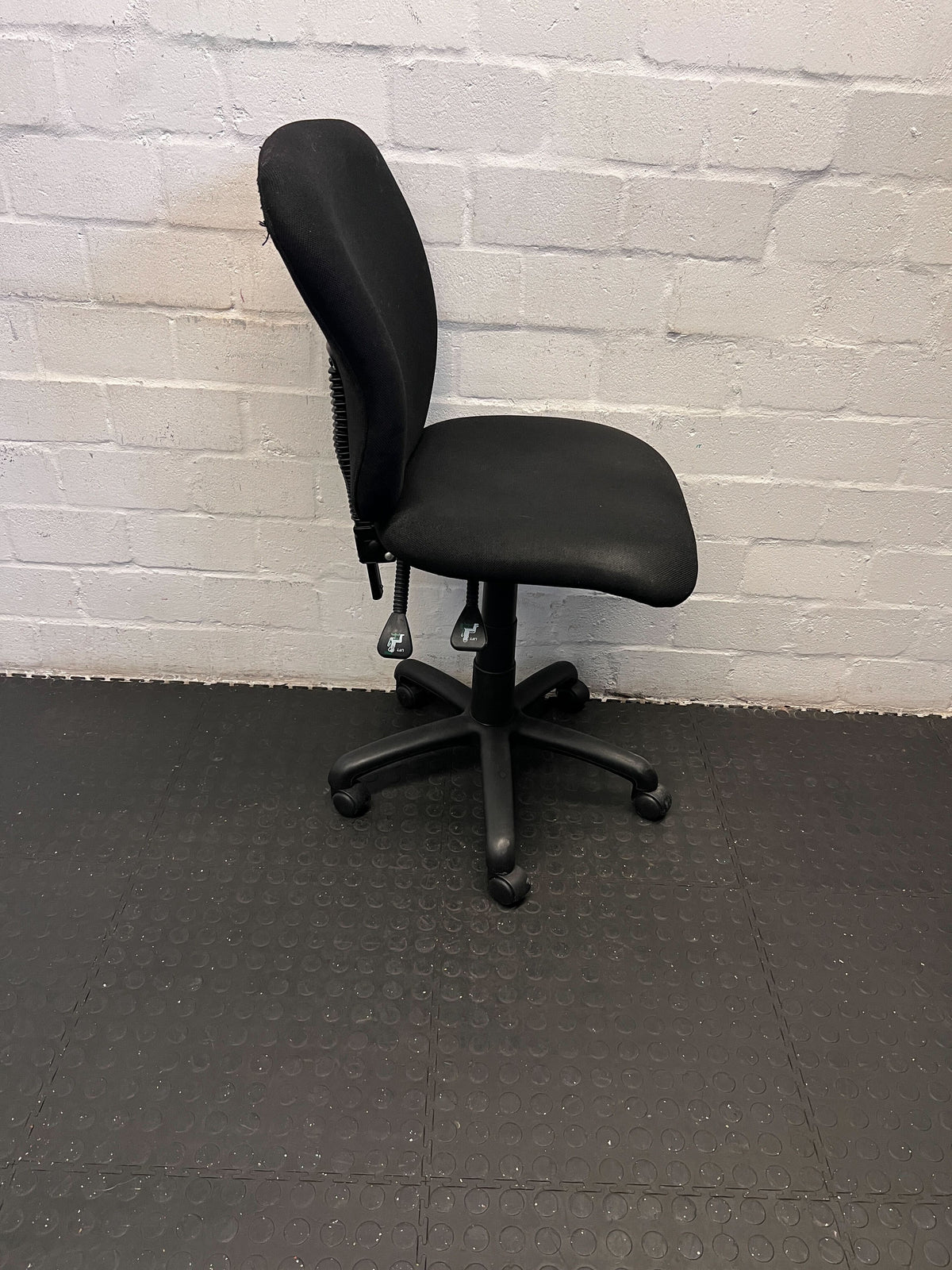 Ergonomic Black Office Chair with Smooth Rolling Wheels
