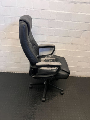 Comfortable Black Executive Office Chair with Signs of Wear - REDUCED