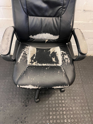 Comfortable Black Executive Office Chair with Signs of Wear - REDUCED