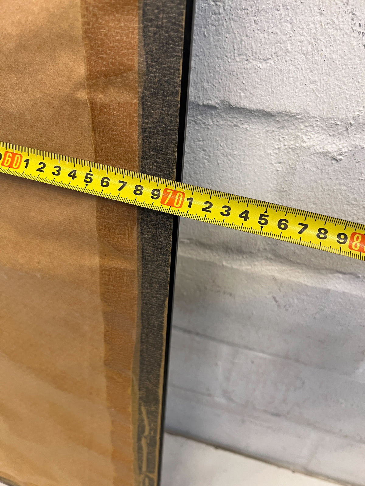 Elegant Black Framed Square Wall Mirror – Minor Scratches