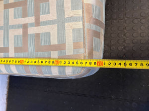 Elegant L-Shape Couch with Cushions in Light Blue and Yellow