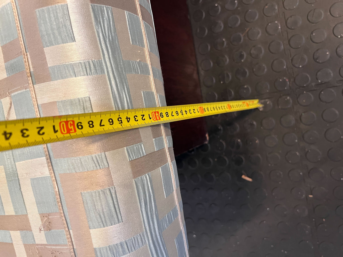 Elegant L-Shape Couch with Cushions in Light Blue and Yellow