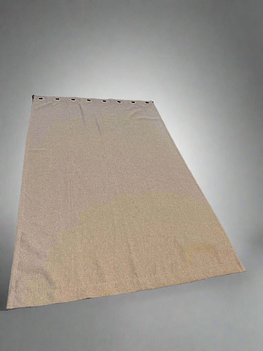 Versatile Grey Curtain Panel with Grommets, Slightly Worn - REDUCED