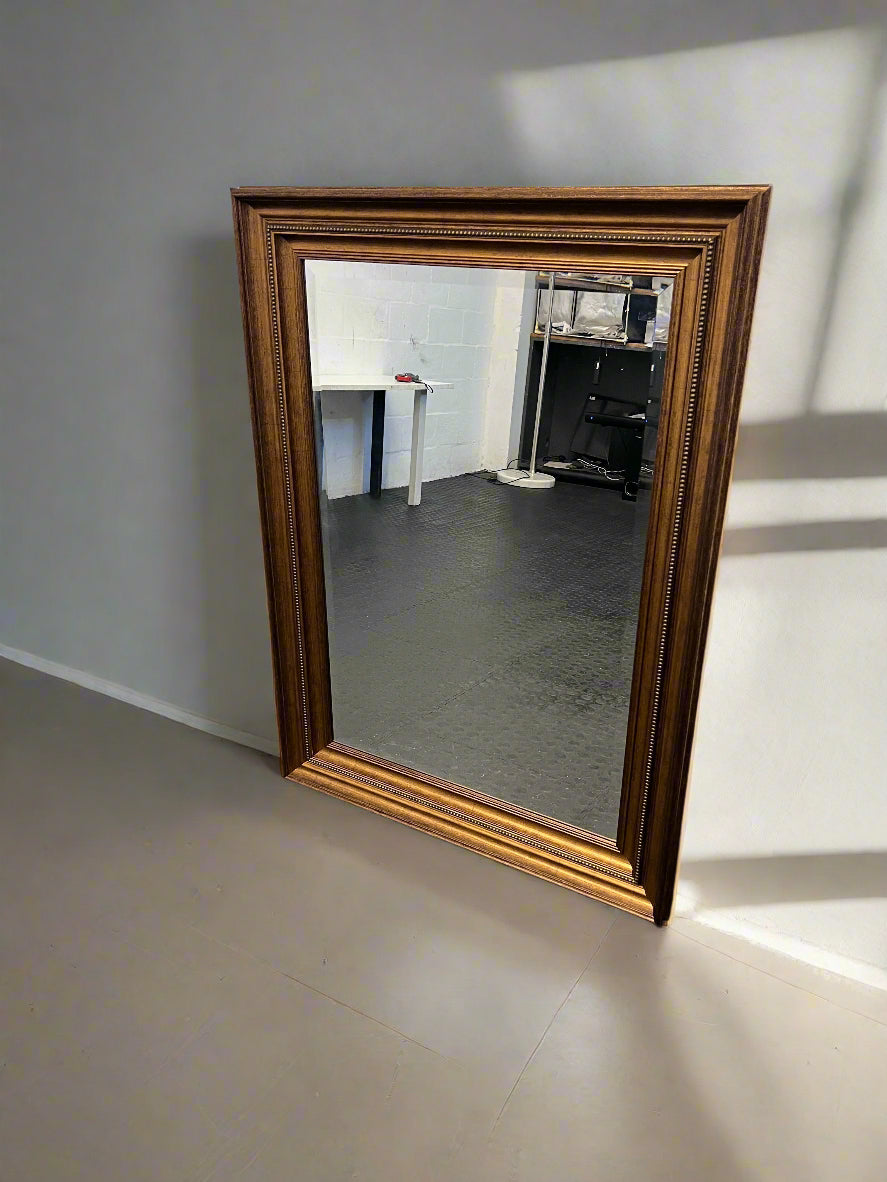 Elegant Vintage Gold Framed Mirror with Minor Scratches - REDUCED