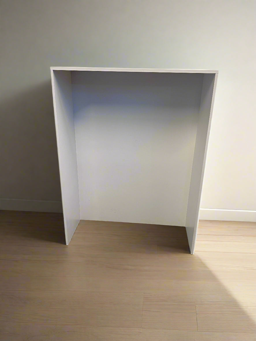 Modern White Display Shelf - Minimalist Design, Excellent Condition - REDUCED