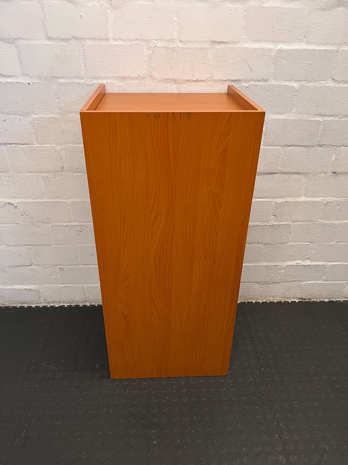 Compact Orange Wooden Storage Unit with Minor Wear - REDUCED