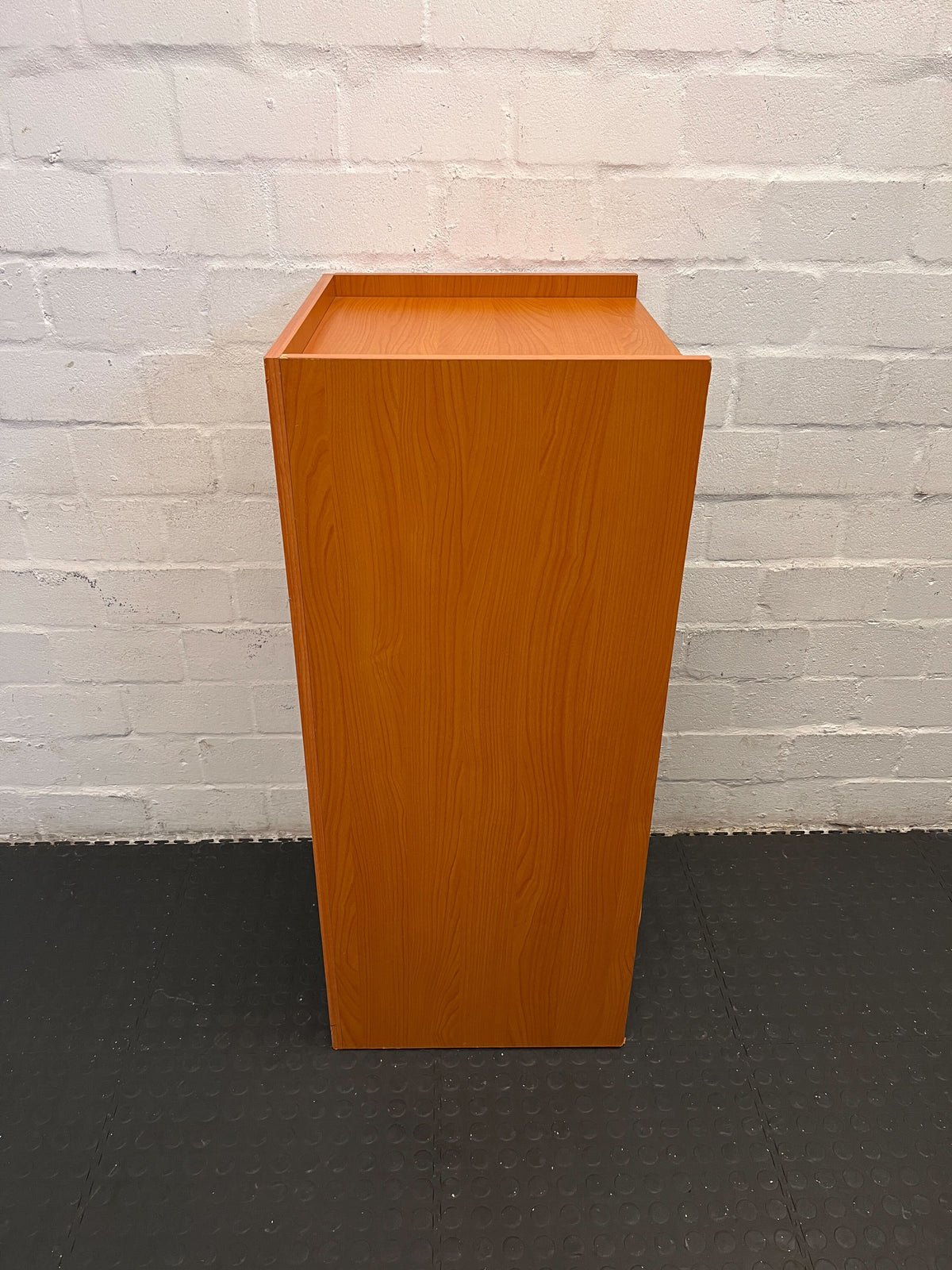 Compact Orange Wooden Storage Unit with Minor Wear - REDUCED