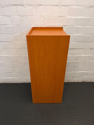 Compact Orange Wooden Storage Unit with Minor Wear - REDUCED