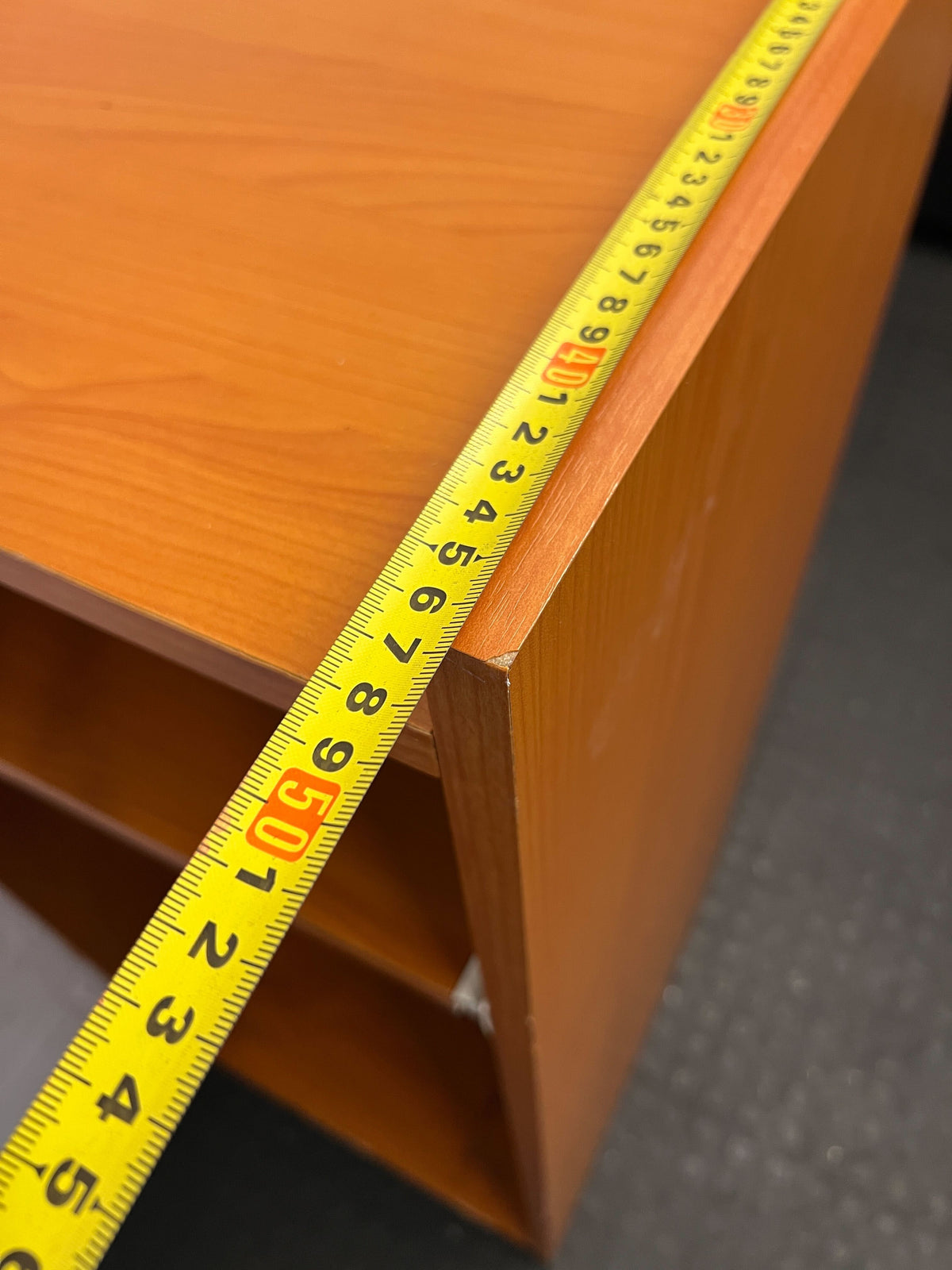 Compact Orange Wooden Storage Unit with Minor Wear - REDUCED