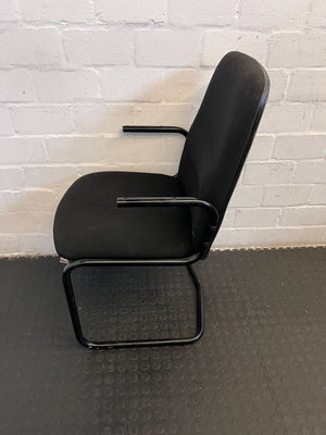 Black Upholstered Office Chair with Armrests – Minor Wear
