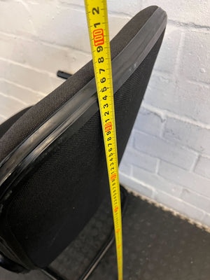 Black Upholstered Office Chair with Armrests – Minor Wear