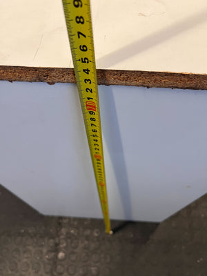 Spacious White Rectangular Desk with Minor Scratches