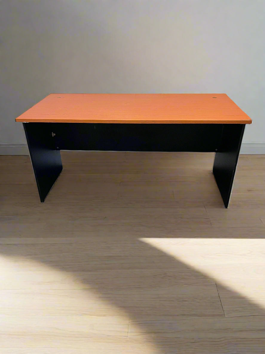 Stylish Black and Orange Office Desk - Minor Wear
