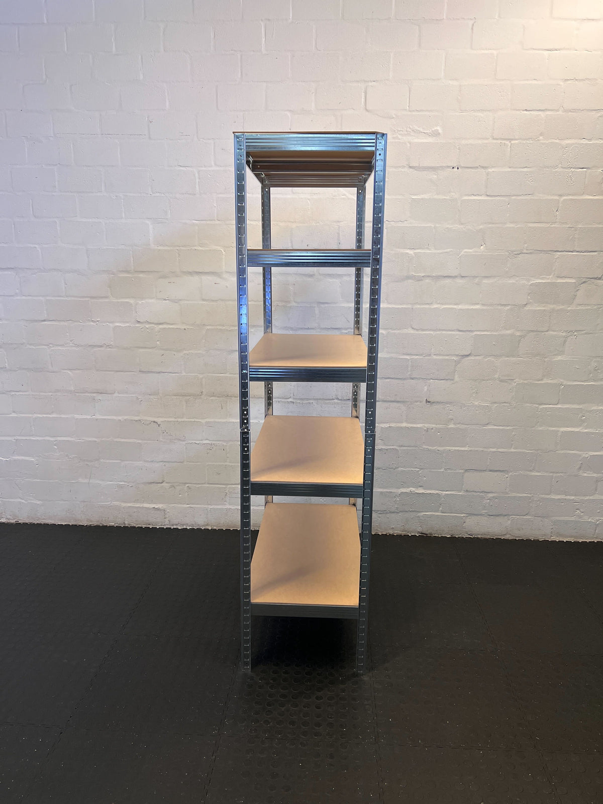 Sturdy Metal Shelving Unit with Wooden Shelves (Some Parts Missing)  - Perfect for Storage - REDUCED