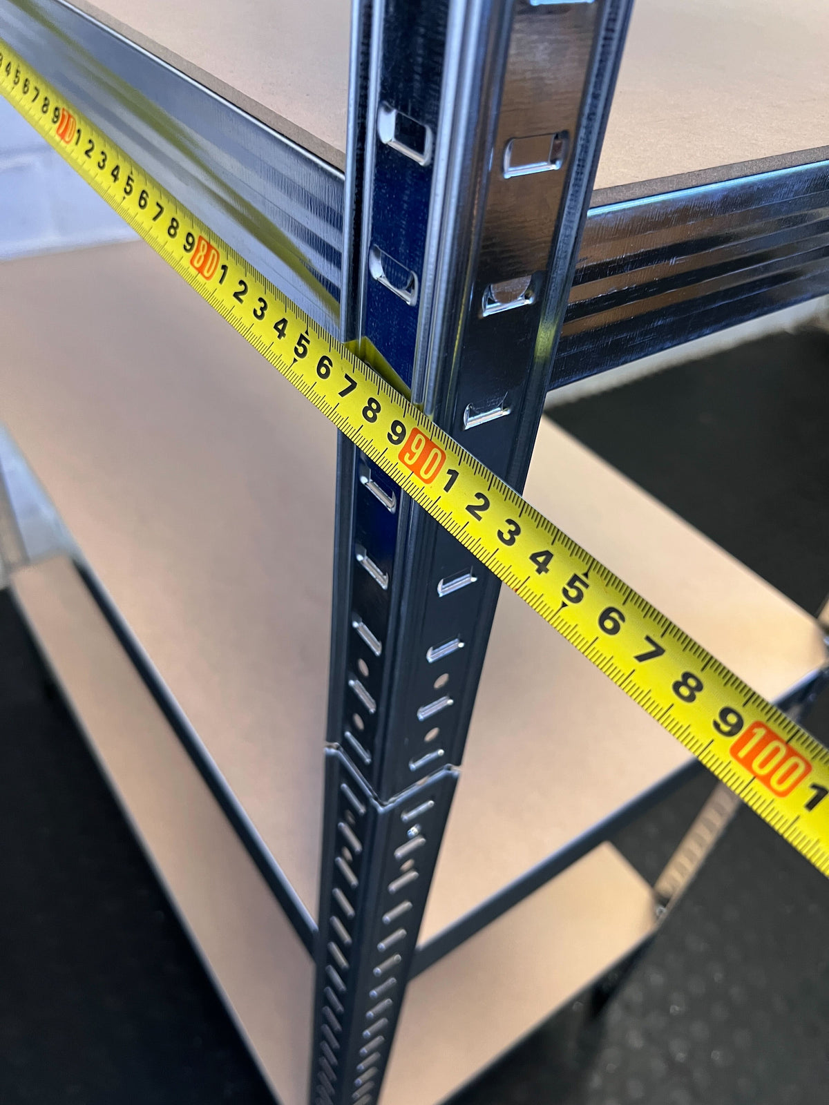 Sturdy Metal Shelving Unit with Wooden Shelves (Some Parts Missing)  - Perfect for Storage - REDUCED