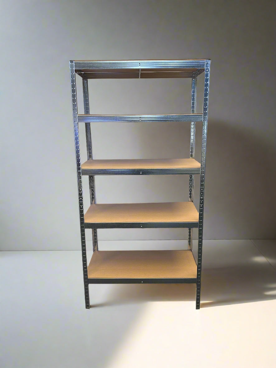Sturdy Metal Shelving Unit with Wooden Shelves (Some Parts Missing)  - Perfect for Storage - REDUCED