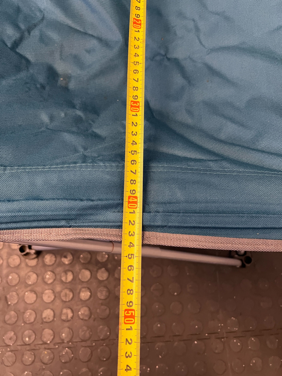 Cozy Blue Folding Camping Chair with Cup Holder – Minor Wear