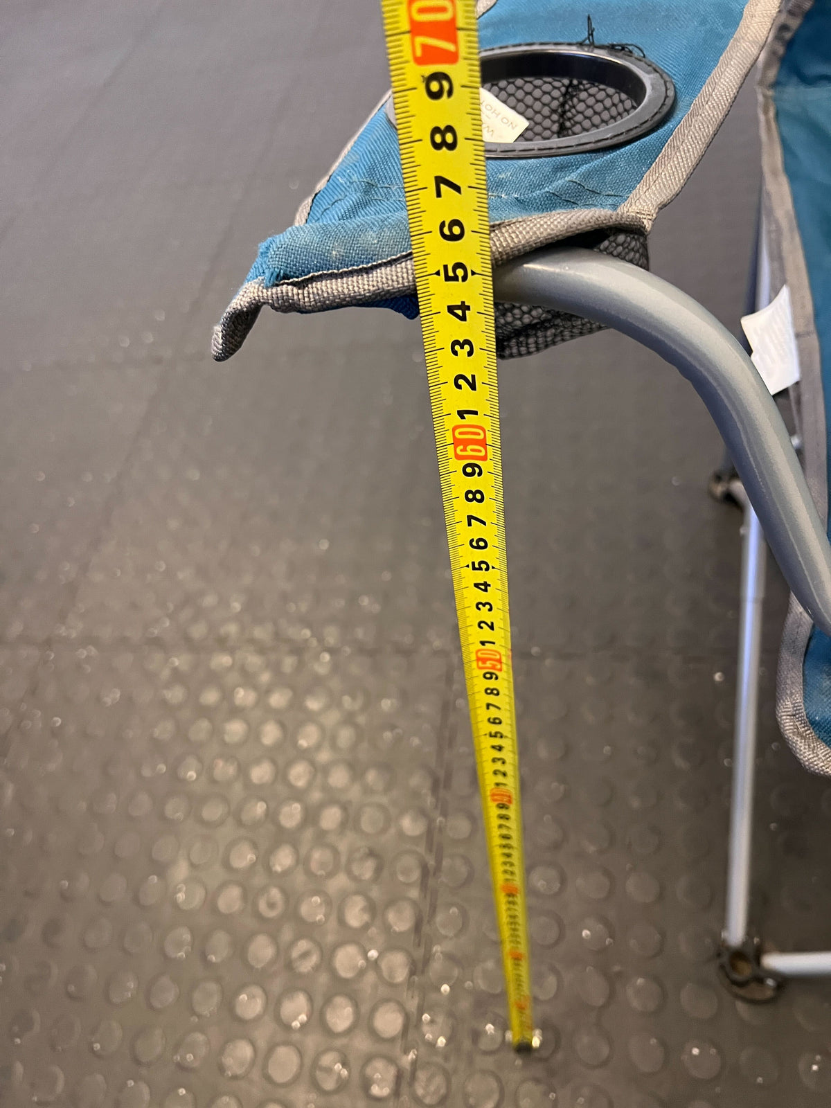 Cozy Blue Folding Camping Chair with Cup Holder – Minor Wear