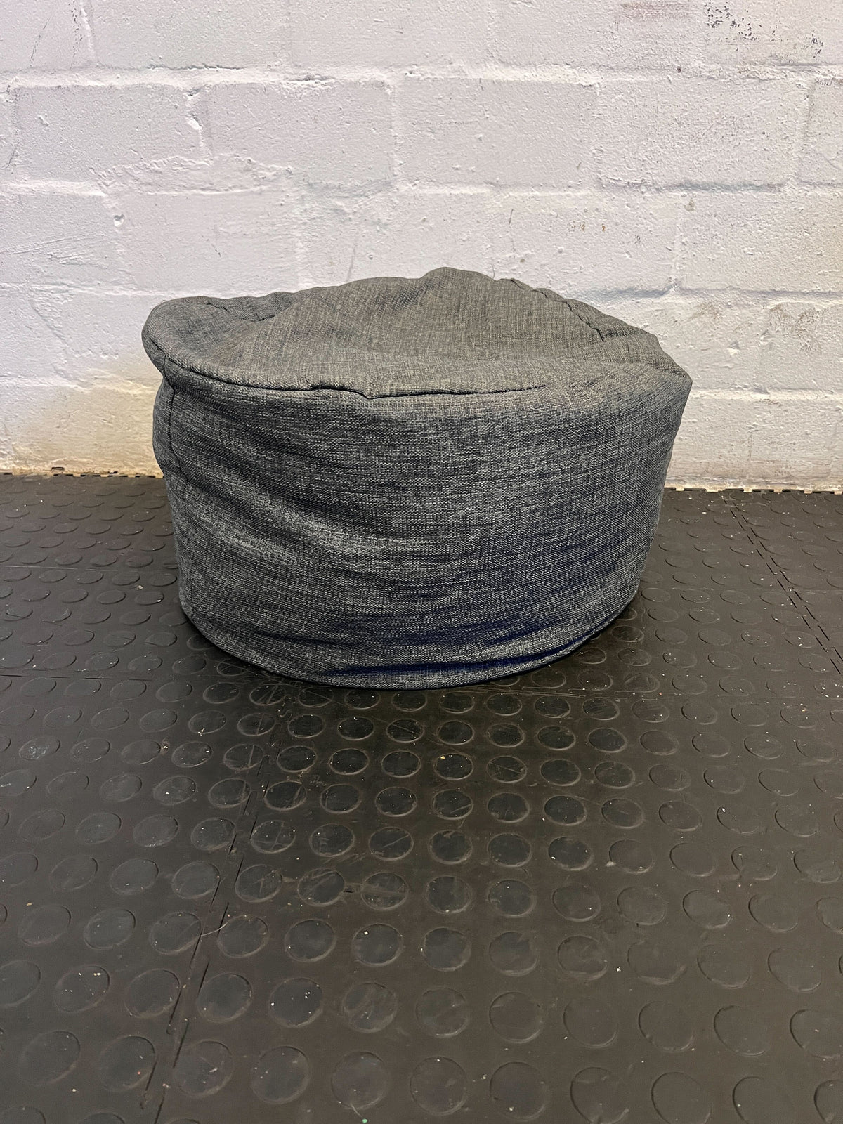 Cozy Grey Fabric Bean Bag Chair - Minor Wear