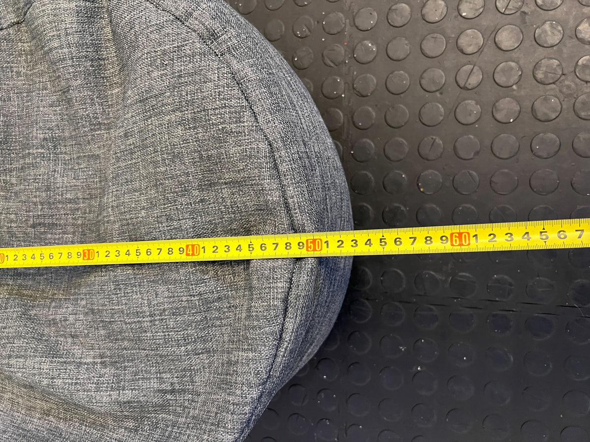 Cozy Grey Fabric Bean Bag Chair - Minor Wear