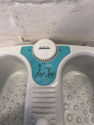 Relaxing Dual Foot Spa with Massage Function - White - 2ndhandwarehouse.com