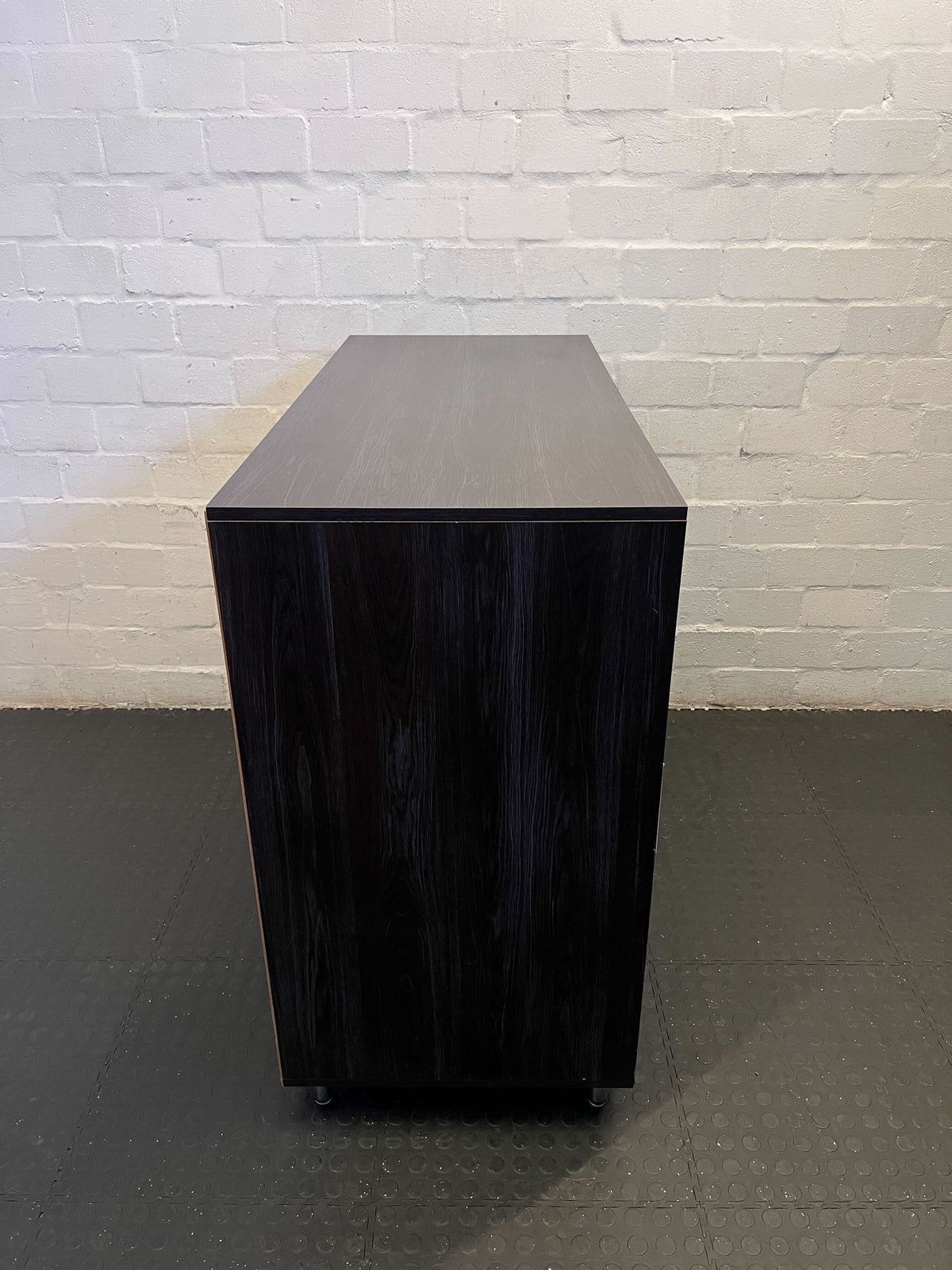 Stylish Dark Brown Wooden Storage Cabinet with Modern Sleek Design