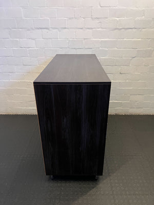 Stylish Dark Brown Wooden Storage Cabinet with Modern Sleek Design