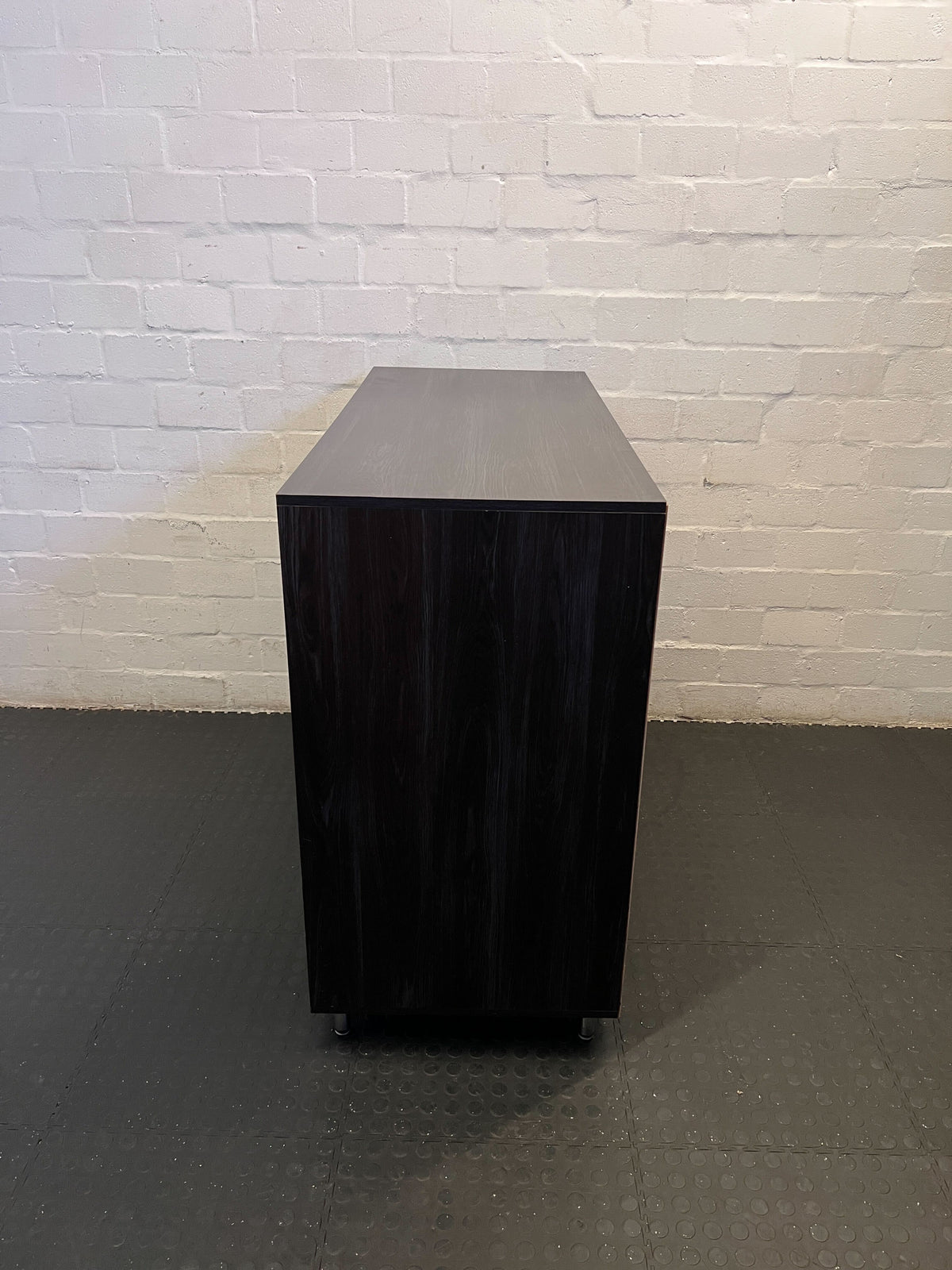 Stylish Dark Brown Wooden Storage Cabinet with Modern Sleek Design